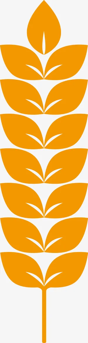 金色麦穗手绘矢量图免抠