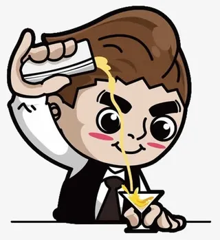 卡通调酒师免抠