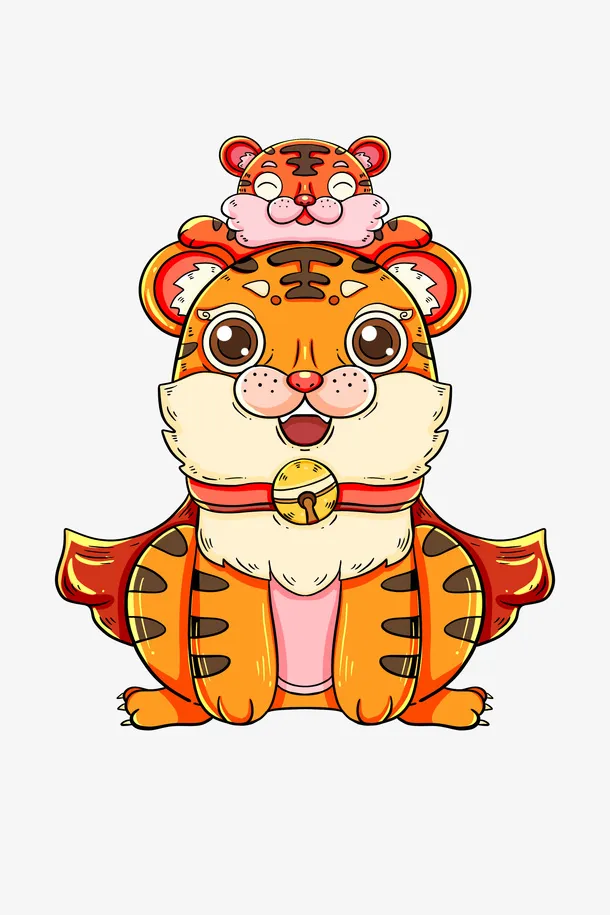 大老虎顶小老虎免抠