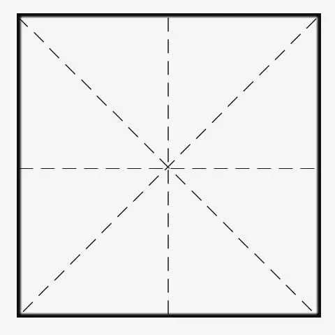 手绘扁平风格田字格免抠