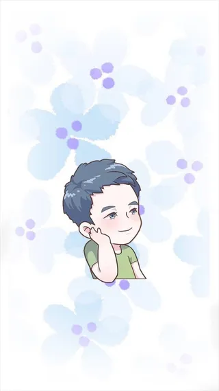 清新简约宋仲基动漫H5背景高清