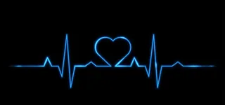 医疗心电图蓝折线素材高清