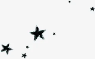 黑色五角星七夕免抠