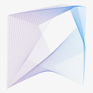 彩色渐变线条抽象图形免抠