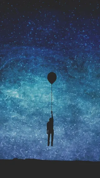 梦幻夜景星空H5背景高清