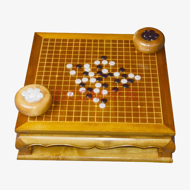 优质复古围棋棋盘免抠