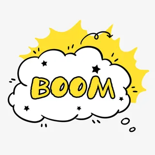 漫画BOOM爆炸气泡对话框免抠