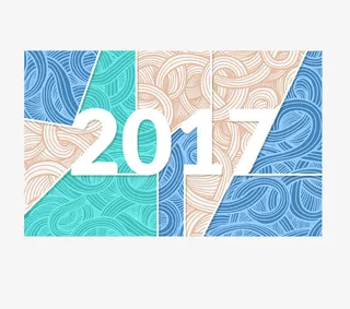 矢量2017标签素材免抠