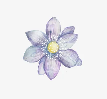 手绘紫色花朵免抠 手绘紫色花朵免抠