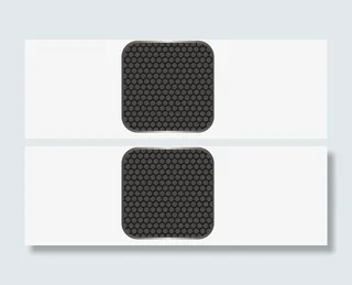 六边形金属条纹免抠