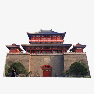 古代城门中国风建筑免抠