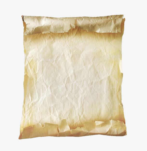 白色做旧卷纸免抠