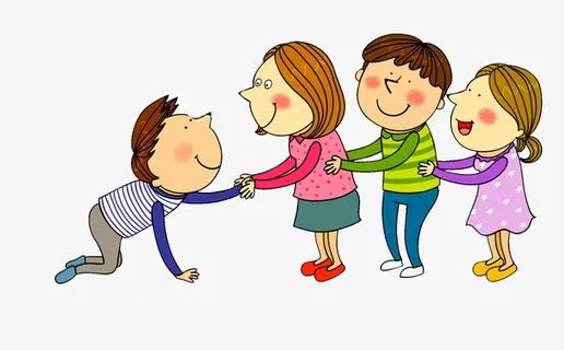 彩色创意儿童游戏卡通插画免抠