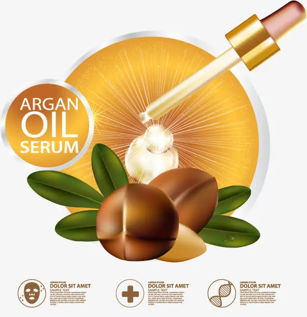 矢量摩洛哥坚果精华护肤免抠