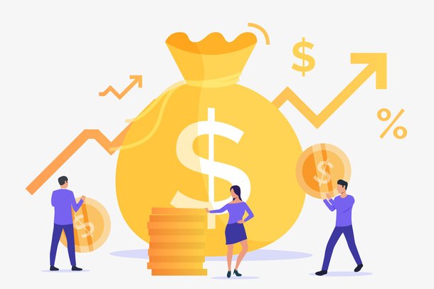 金融商务插画扁平免抠图标元素