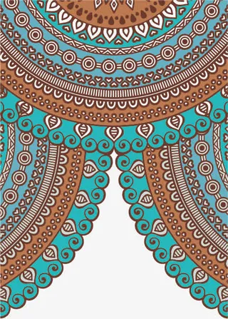 欧式复古底纹矢量免抠