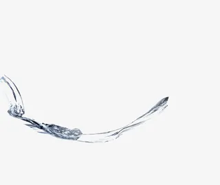 蓝色纯净水流线条免抠