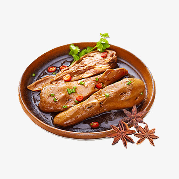 产品实物大料卤鸭头免抠