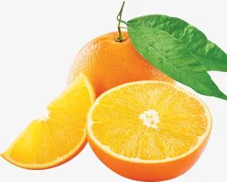 一个新鲜的脐橙免抠