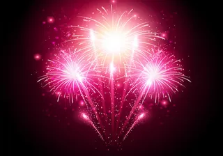 红色璀璨炫丽烟花素材免抠