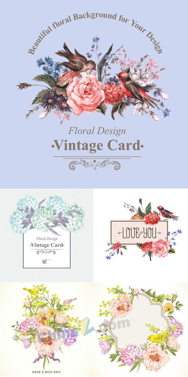 彩绘花朵文字效果免抠