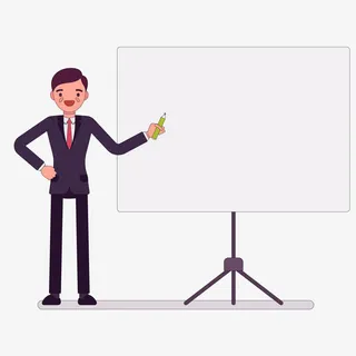 商务培训的商务人士免抠