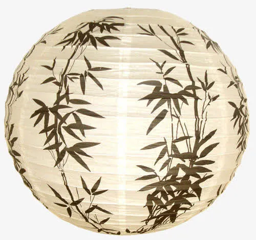 圆形竹叶灯笼免抠