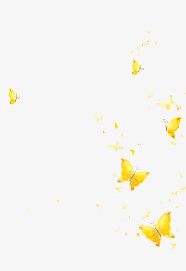 飞舞的蝴蝶免抠漂浮其他元素