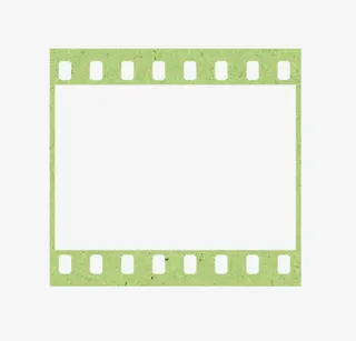 绿色胶卷式边框免抠