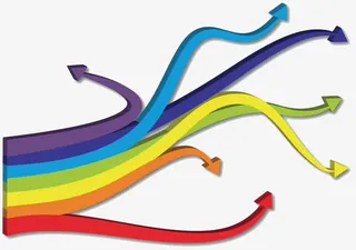 彩色立体箭头免抠