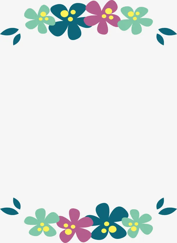 小清新野花标题框免抠