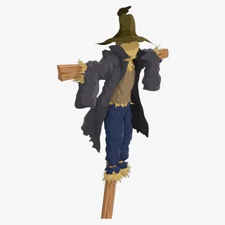 矢量稻草人免抠