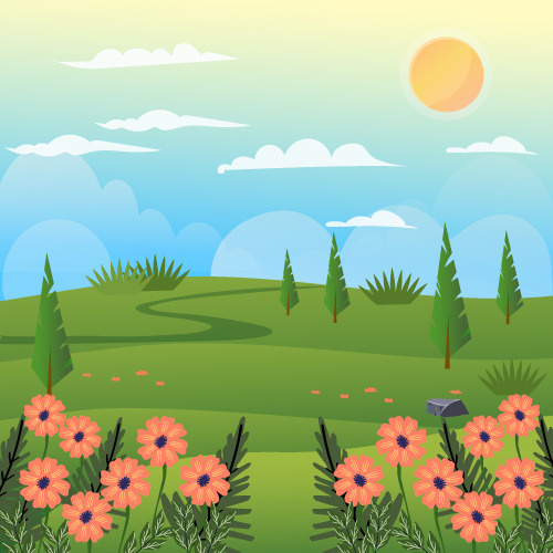 春暖花开阳光灿烂免抠