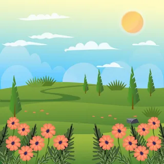 春暖花开阳光灿烂免抠