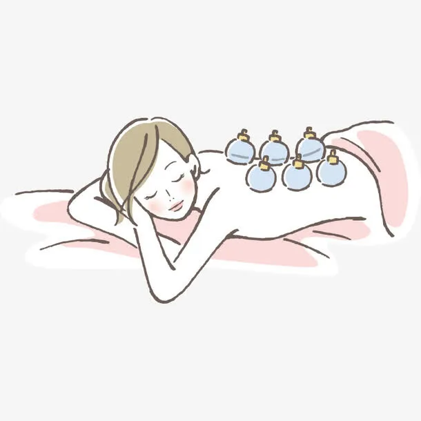 拔罐的美女免抠