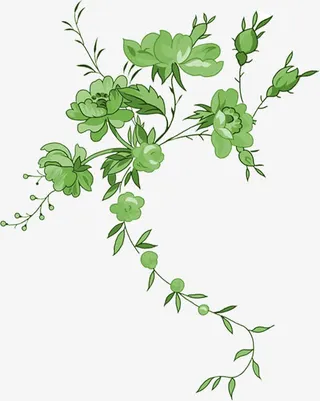 手绘鲜花创意画报免抠