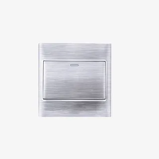 拉丝银单开开关按钮免抠