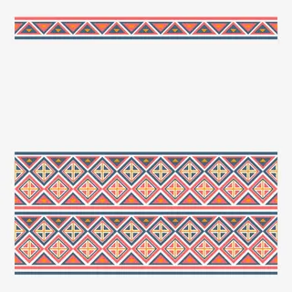 民族风格彩色几何底纹边框免抠