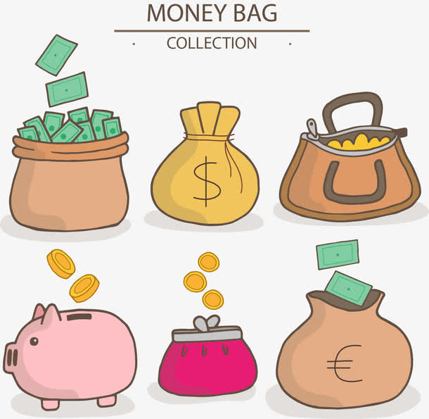矢量手绘卡通储蓄免抠