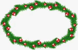 圣诞花环免抠