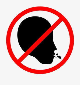 禁止随地吐痰标志免抠