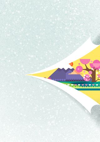 创意简约插画底纹立春节气背景素材高清