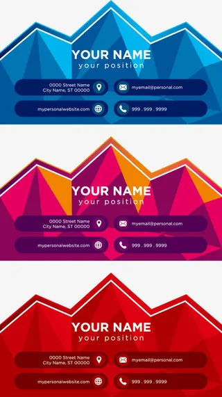 几何三角名片免抠