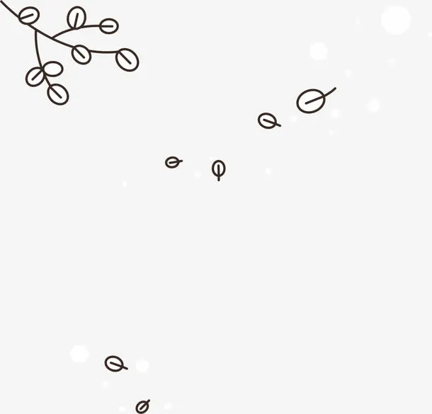 卡通树叶漂浮免抠