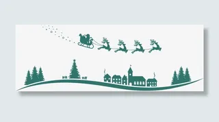 矢量手绘圣诞节装饰图案免抠