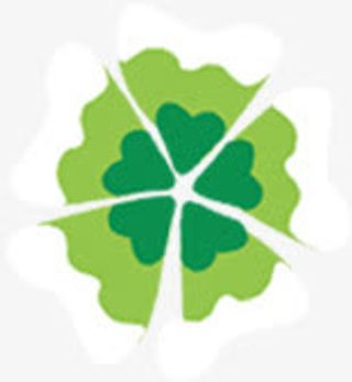 手绘绿色渐变小花装饰免抠