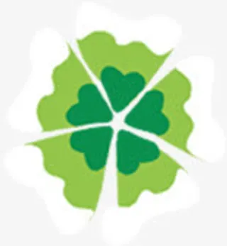 手绘绿色渐变小花装饰免抠