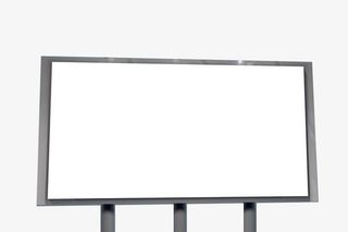 手绘户外广告牌样机免抠