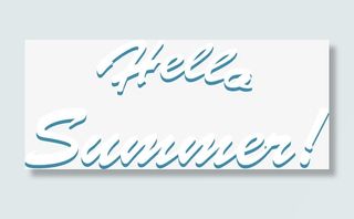 你好夏天英文字免抠