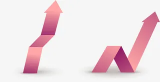 矢量手绘向上箭头免抠